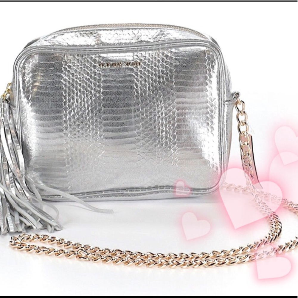 Victoria secret metallic silver bag‼️